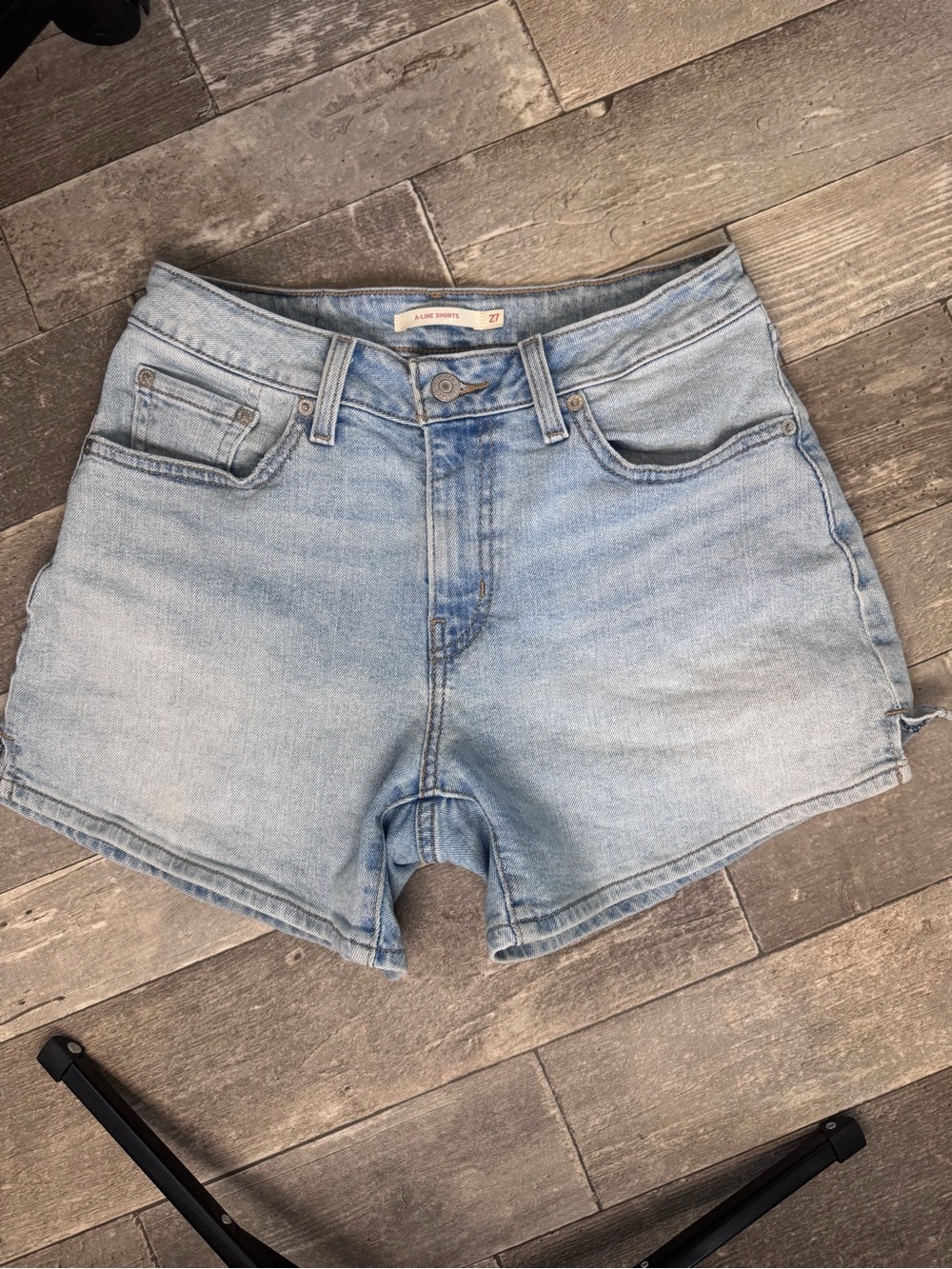 Levi's Light Blue High-Rise Denim Shorts